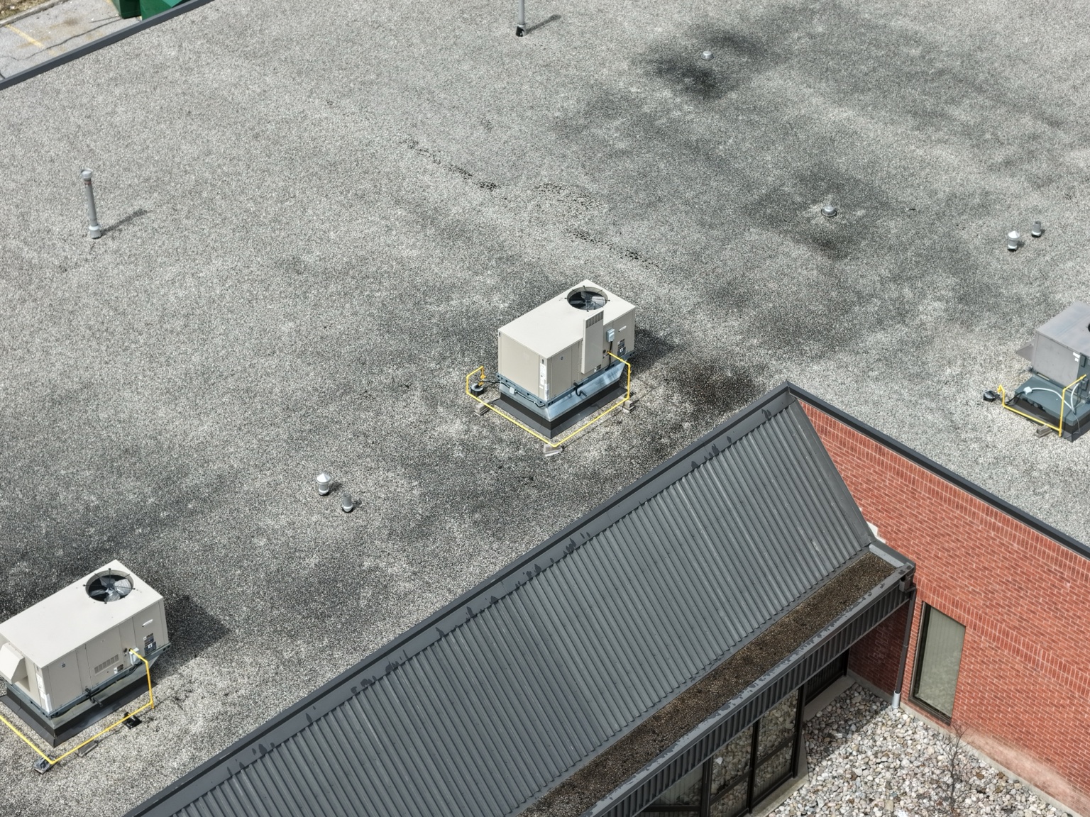 Aerial roof overview near contact section